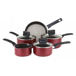 [URUN00418] Prestige 22086 Safe Cook 5 Piece Aluminium Saucepan Set - Red