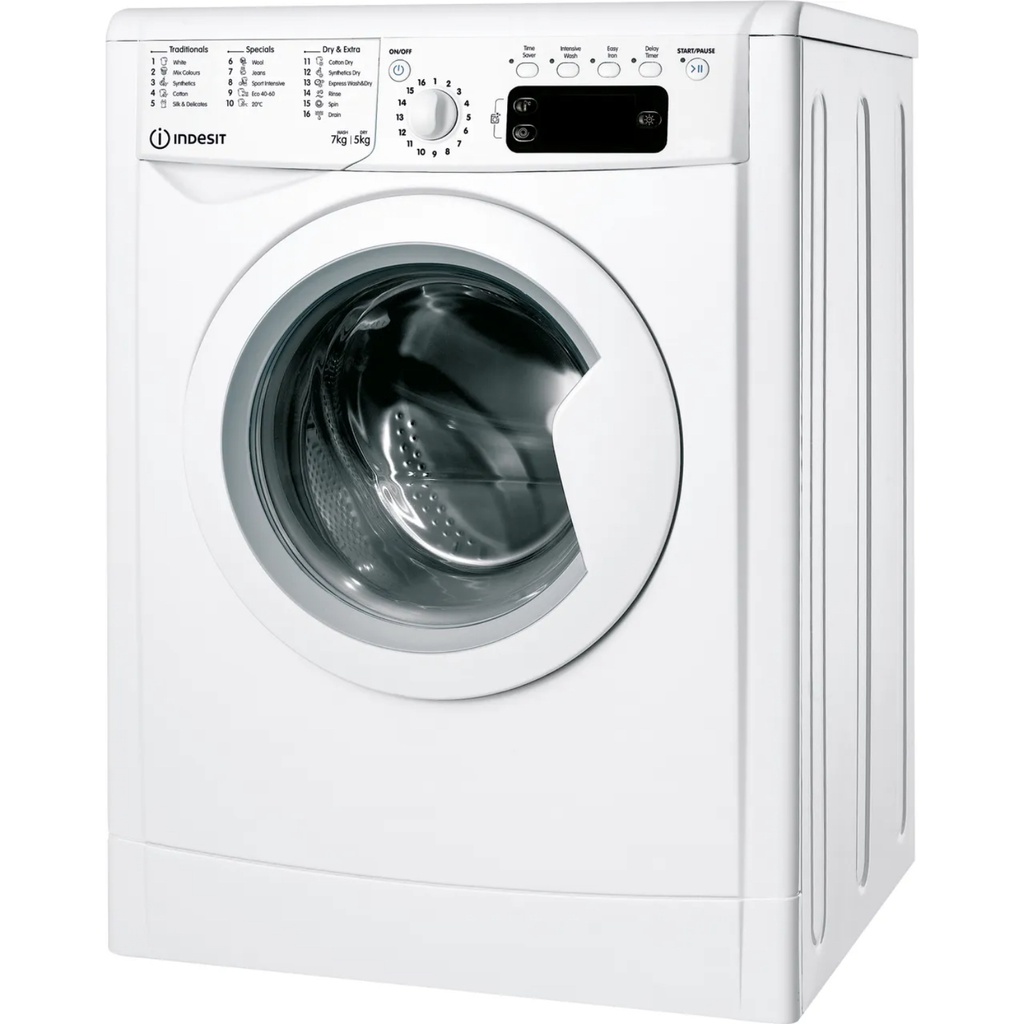 INDESIT 7KG/WASH+/5KGDRY IWDD75125 WHITE