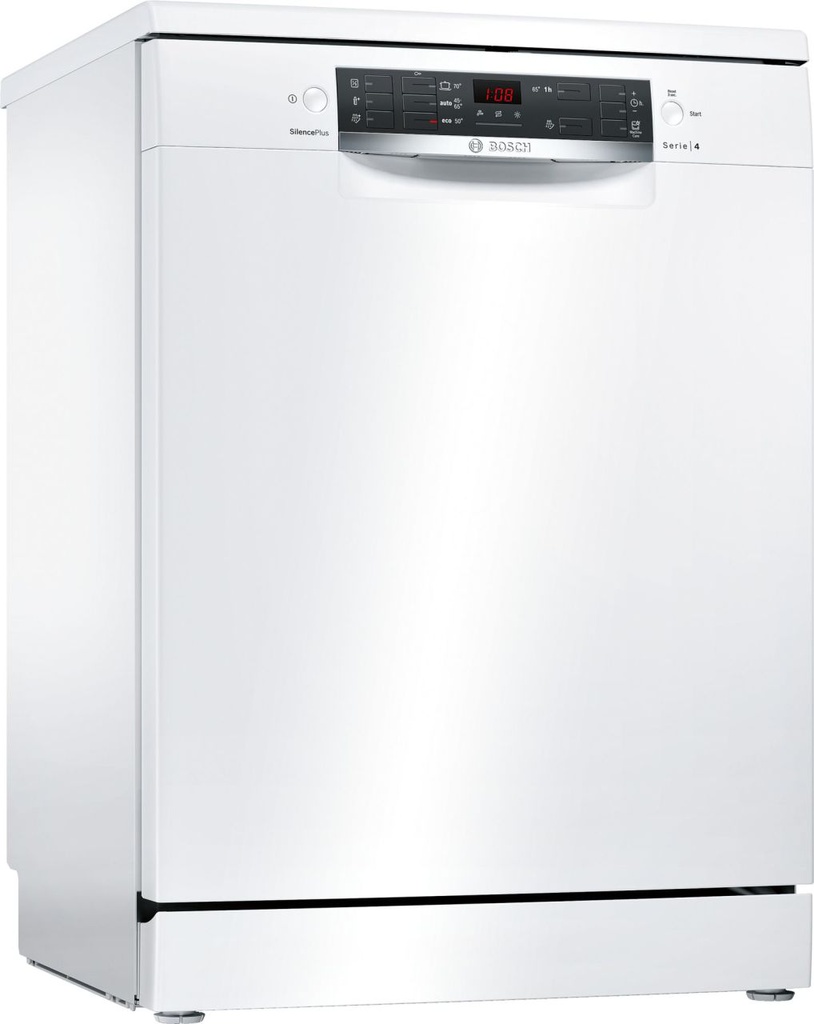 BOSCH Serie | 4 Freestanding Dishwasher 60 cm White A++, 6 Programmed - SMS45DW10Q