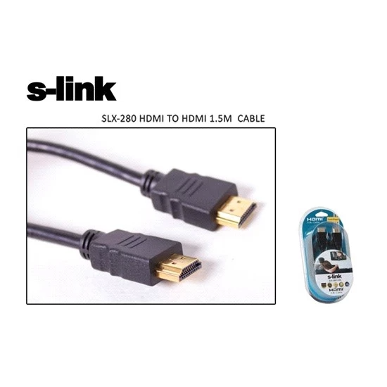 S-link SLX-280 HDMI TO HDMI 1.5m Gold finishing jack 24K Cable