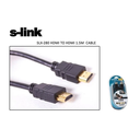 S-link SLX-280 HDMI TO HDMI 1.5m Altın sonlandırma jakı 24K Kablo