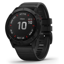 [URUNSA0701] Garmin Fenix 6X Pro Black with Black Band, Premium Multisport GPS Watch