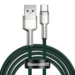 [BASE00140] Baseus Cafule Metal 40W 2m Type-C Cable Green